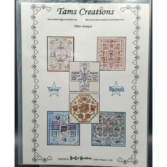 Blackwork Needleworking Aquarium Pattern by Tams Creations Fish Whale Dolphin VT - Picture 4 of 4